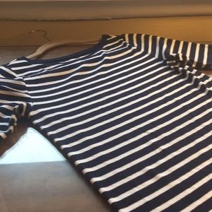 Boat Neck Navy/White Striped Shirt